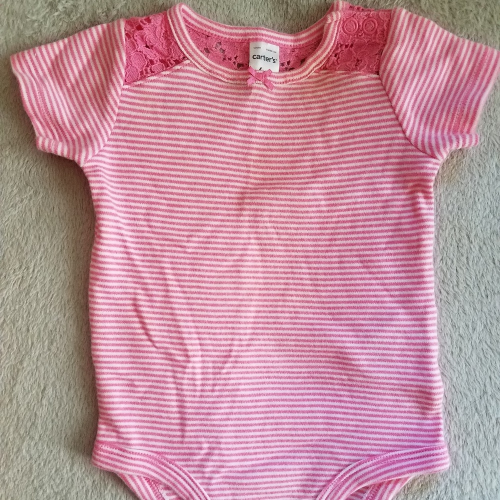 5/$13 Carter's | Lace & Stripes Onesie